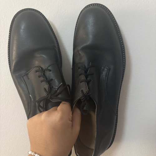 Olympos men's leather derby shoes size 44 black like new