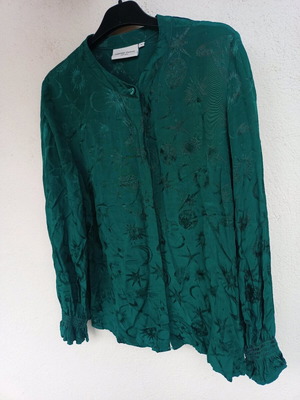 Fabienne Chapot блуза като ново, космичен принт, размер 38, зелен