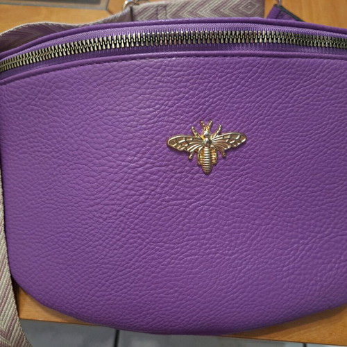 Banana crossbody bag like new, purple