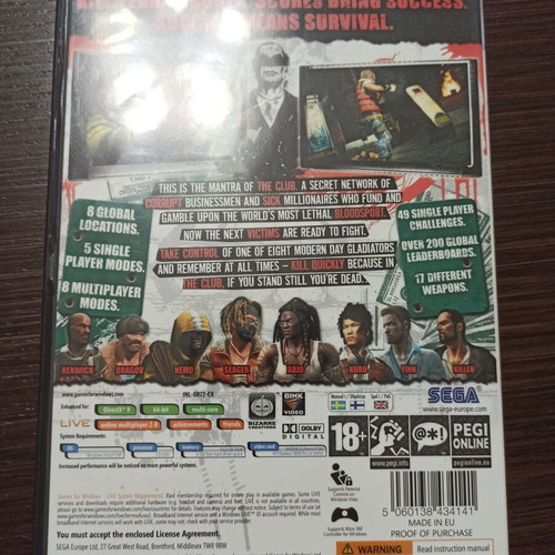 Pc Game The Club used, with box only
