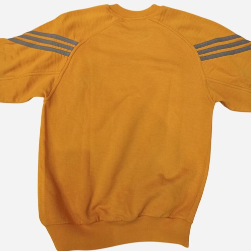 Adidas Y2K Three Stripe Crewneck sweatshirt used, orange/gray