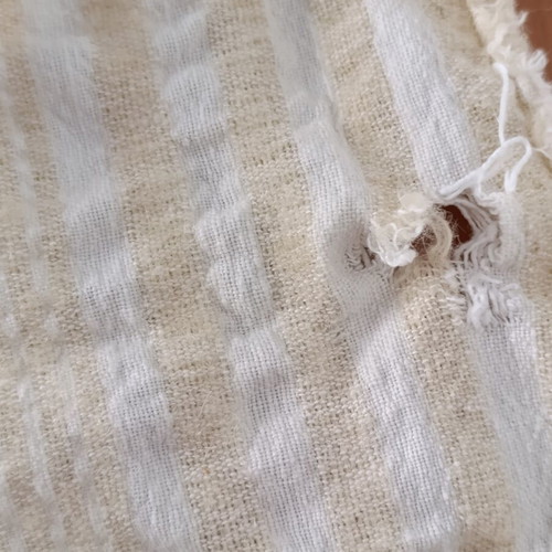 Handwoven sofa cover used, natural color, 190x100 cm