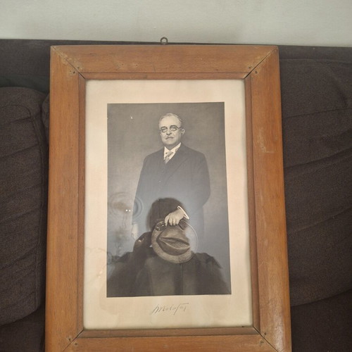 Framed Ioannis Metaxas 1937 used, 58×44 cm