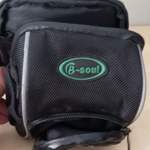 B-Soul small handlebar bag used, multi-compartment bicycle accessory