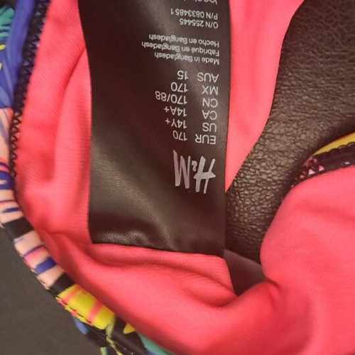 H&M Bikini like new, colorful, adjustable straps, size 14+