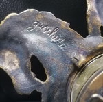 Bronze Junghans clock functional art piece