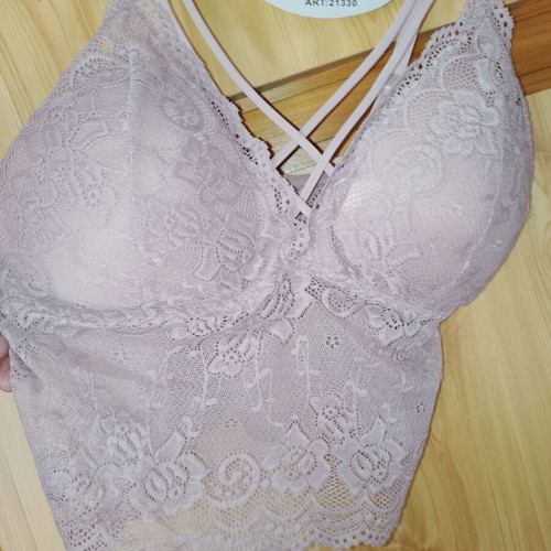 Lace Top Lingerie with Gift Pouch, New, Pink, Size S
