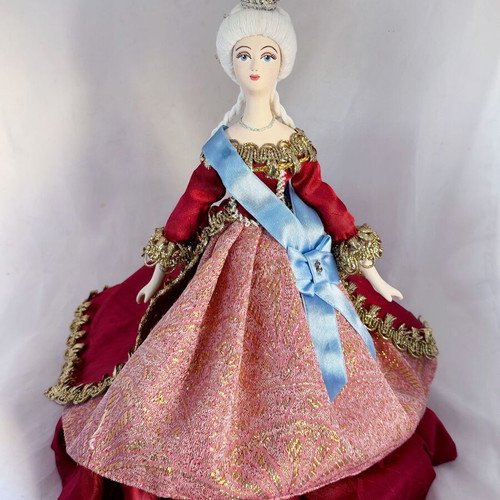 Vintage Russian porcelain doll Catherine the Great like new