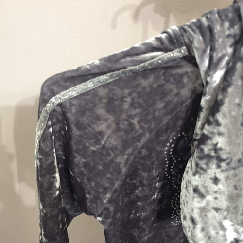 Velvet grey jacket, warm with nice details