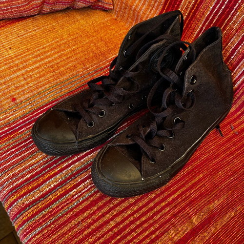 Converse All Star black athletic shoes used, size 38