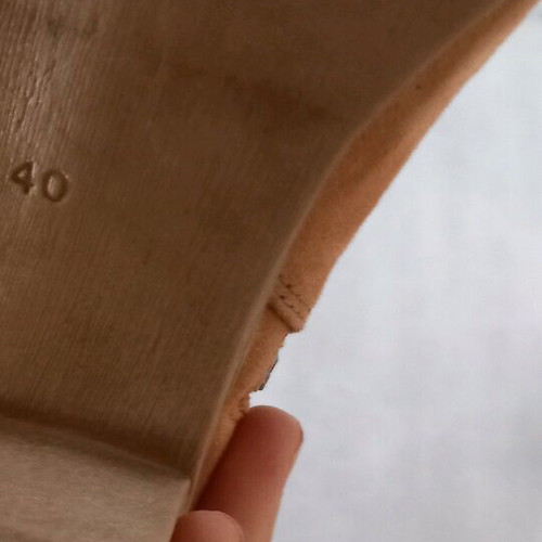 Boots size 40 camel color with high thick stable heel