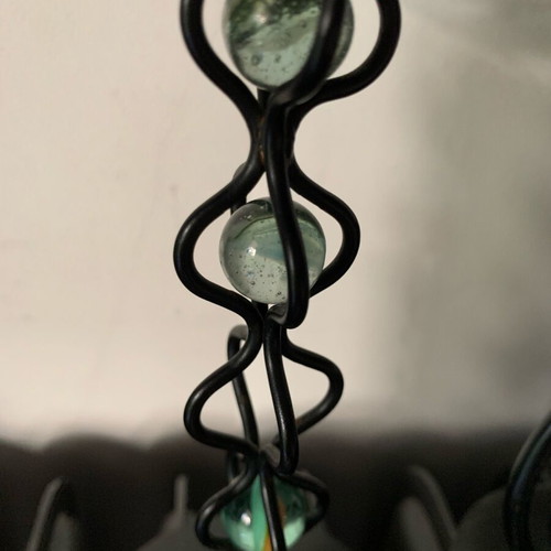 Candlesticks used, 2 black metal