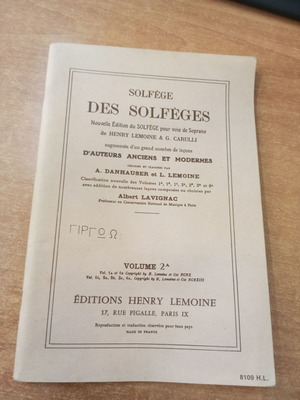 Solfege des Solfeges Volume 2A used