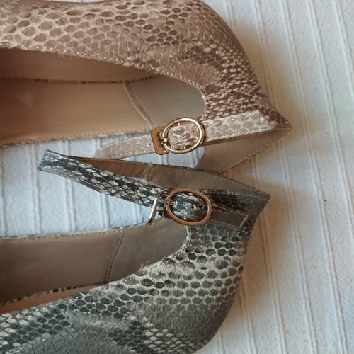 Peep-Toe Heels Jenny Fairy with Snake Print and Platform Size 37 New