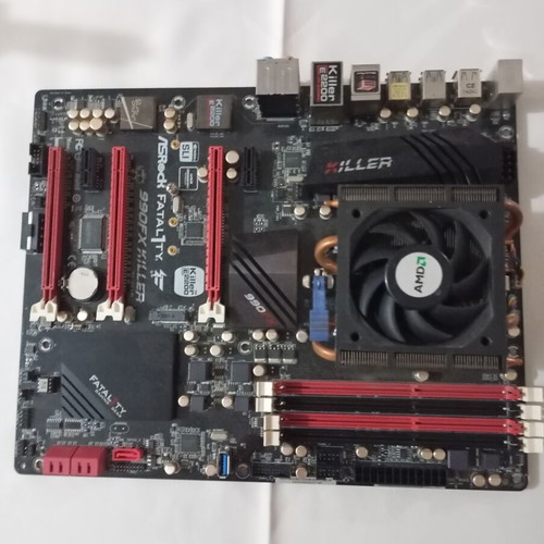 ASRock 990FX Killer motherboard with AMD FX 8320 3.5 GHz CPU and cooler