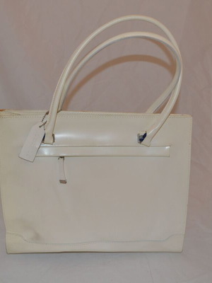 Thiros genuine leather white shoulder bag like new