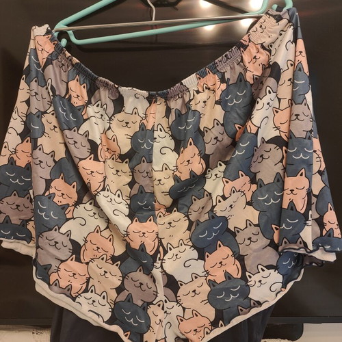Pajama set 5XL blue with cat print, like new