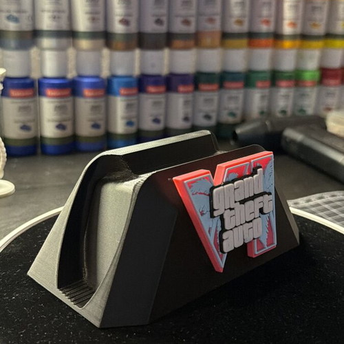 Controller stand 3D printed with GTA VI logo, new