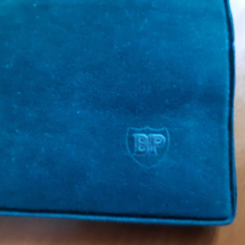 Vintage BP velvet promotional wallet used, Greek made 1970s