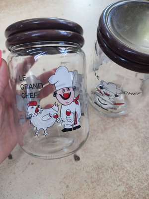 Glass jars set of 5 new