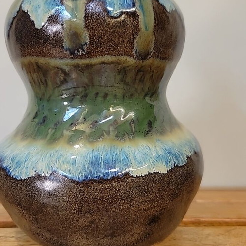 Handmade ceramic vase made of high-fire clay