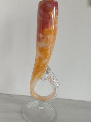 Vintage large blown glass vase in Murano style, like new