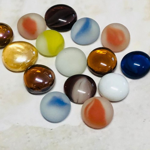 Pack of 15 multicolored cabochon cut stones new