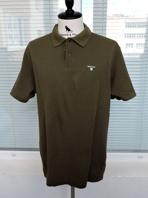 Barbour Khaki Green Polo Shirt, Men's XL