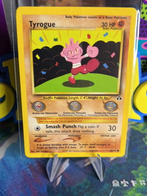 Tyrogue Neo Discovery Pokemon card mint condition vintage