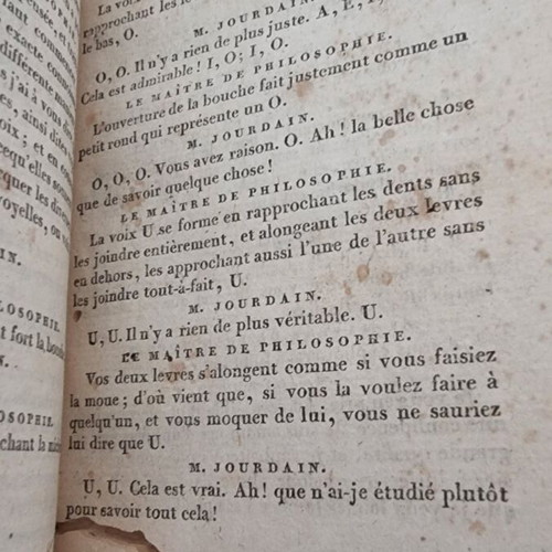 Oeuvres de Molière 1799 used, collectible 7th volume
