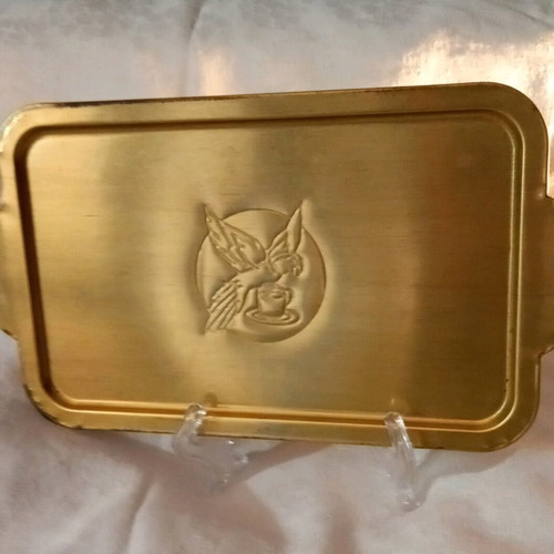 Loumidis Papagalos metal tray bronze like new 28.5x16cm