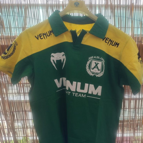 Venum Jose Aldo Junior cotton polo shirt like new, green and yellow, size L