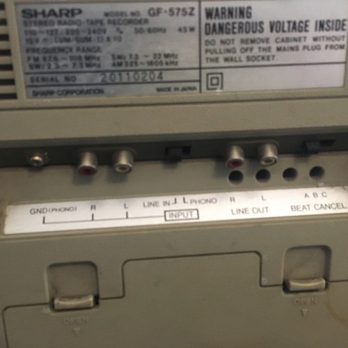 Sharp GF 575 Boombox 1980 used for parts
