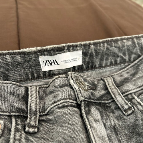 Zara jeans size S used, high waist, grey