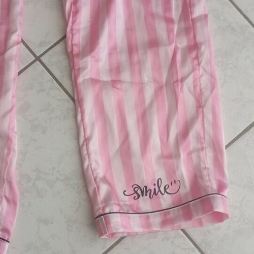 Pink satin pajamas like new, size S