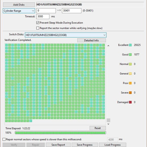 Fujitsu MHZ2250BH 250GB SATA II 2.5" hard drive used