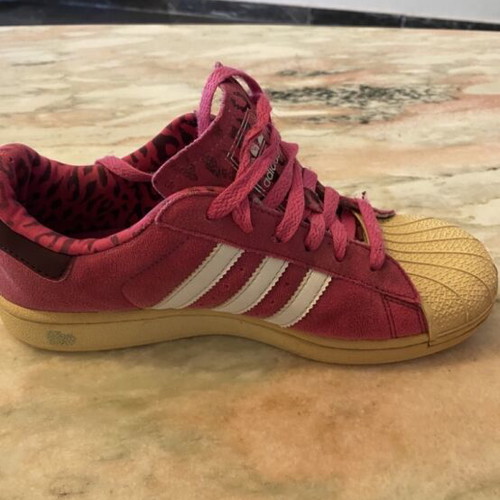Adidas Superstar Fuchsia Suede athletic shoes size 37.5 used