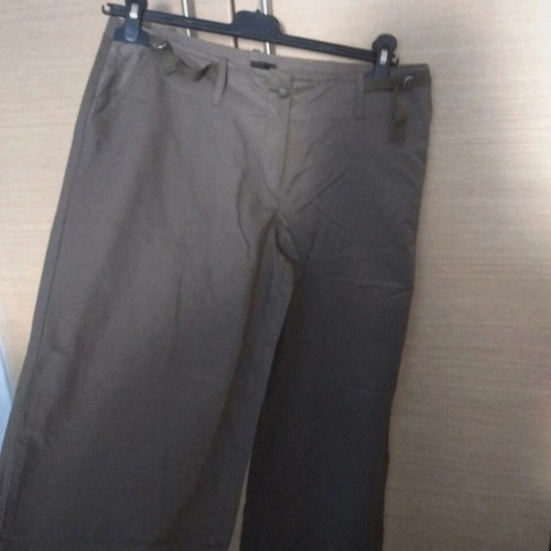 Shiny bell-bottom pants new, size Large, green and gold