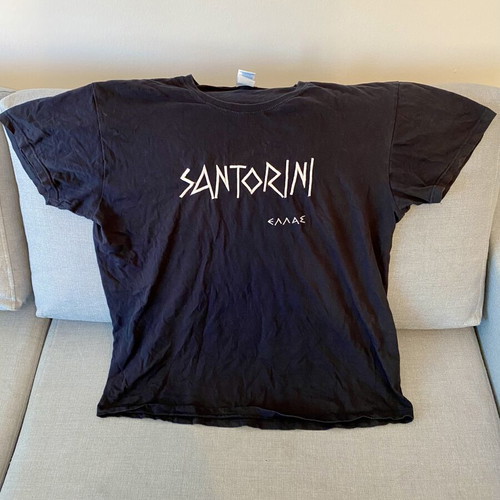 Set of 2 summer T-shirts Santorini and Cyprus XL like new