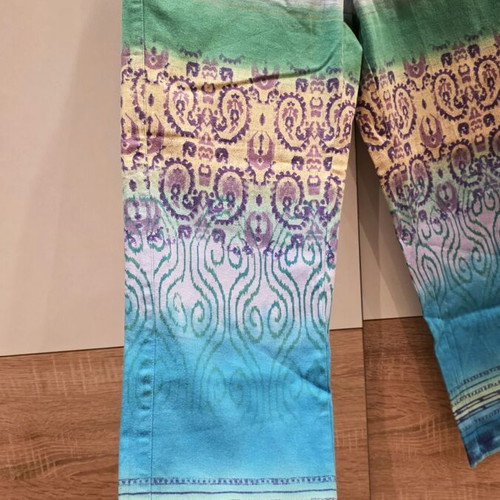 Aigner cotton high-waist cropped pants like new, multicolor, size S-M