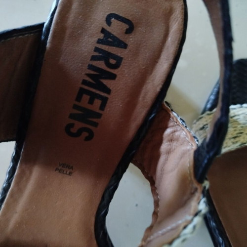 Carmens sandals size 36, like new, leather and raffia