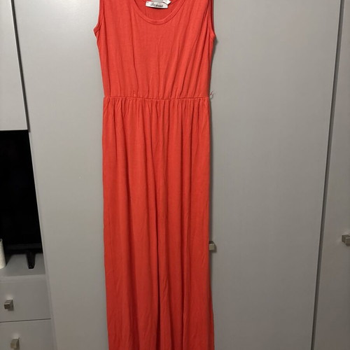 Maxi summer dress Les Amants coral, like new, size Small