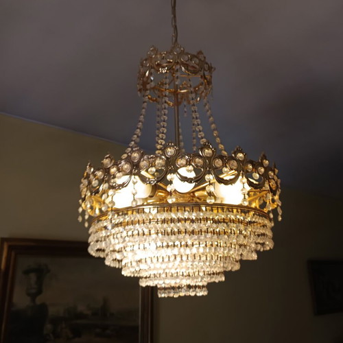 Chandelier set like new, large 1.10m and small 83cm