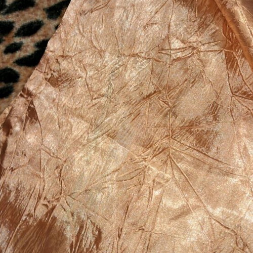 Satin crinkled fabric vintage used, dimensions 333×140 cm