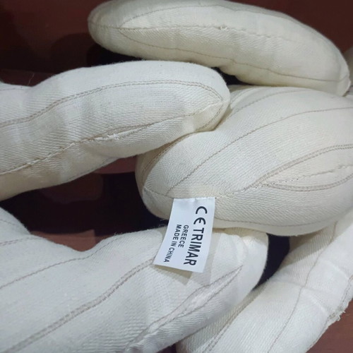 Beige Trimar teddy bear new fabric with movable limbs