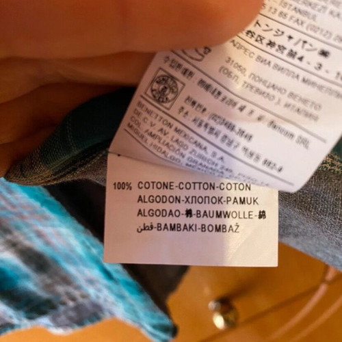 Benetton shirt new, unworn, 100% cotton green
