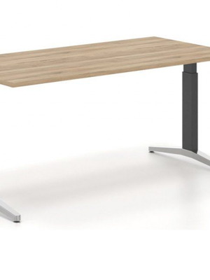 Γραφείο ρυθμιζόμενου ύψους ΔΡΟΜΕΑΣ καινούργιο 160x80 εκ, γκρι-ασημί