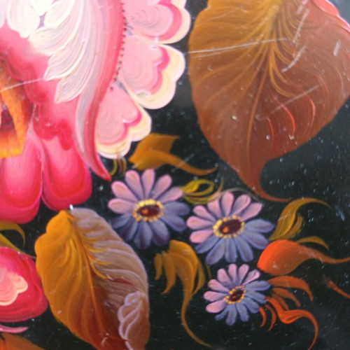 Hand-painted serving tray used