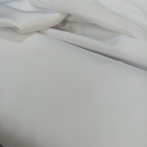 Italian satin fabric new, white, double-sided finish