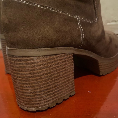 Bershka women's ankle boots used, suede look, size 40, brown
